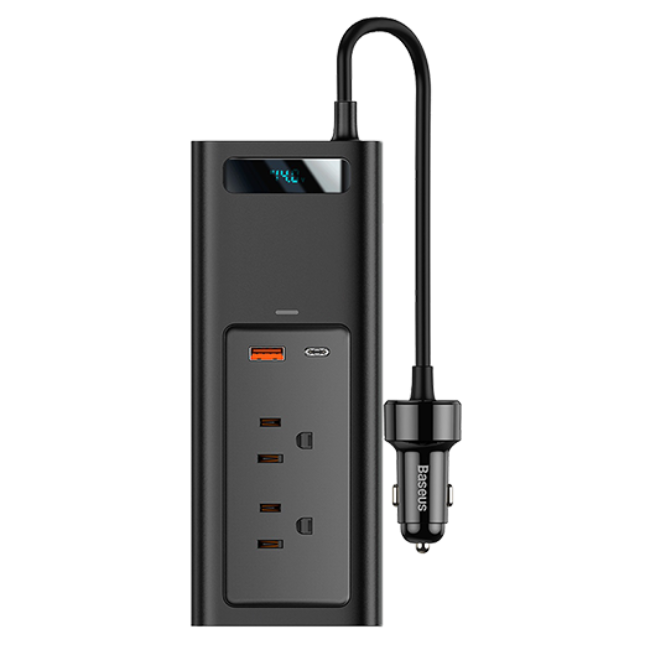 چند راهه ماشین با سری فندکی Inverter بیسوس Baseus In-car Inverter 150W CRNBQ